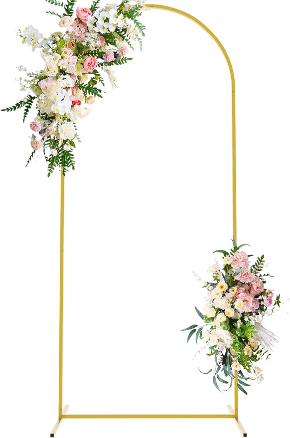Wokceer 6 FT Wedding Arch Backdrop Stand Metal Arch Chiara Backdrop Stand by Wokceer