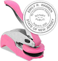 MaxMark Notary Seal Round Pink Embosser by Maxmark