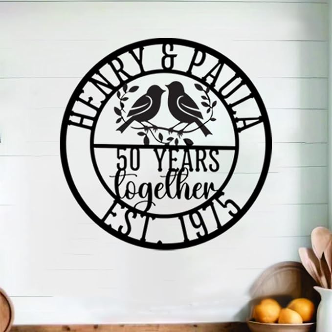 NAZENTI Personalized Metal Sign 50th Wedding Gift - Image 6