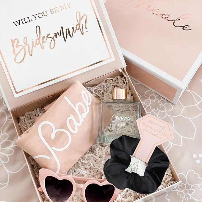 1+7 Pack Bachelorette Party Favor Retro Heart Sunglasses and Bridesmaid - Image 4