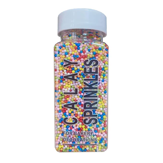 Sentovac Rainbow Nonpareils Sprinkles Edible 2mm Mini Peals Sprinkle - Image 5