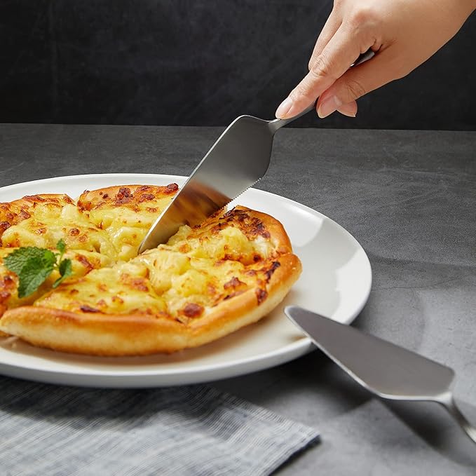 Pie Server Stainless Steel, HOFTEN Cake Pie Pastry Server Set of 5, - Image 5