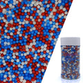Edible Red & Blue & White Pearl Sugar Sprinkles Candy 4mm Mini Pearls Cake by KandlrikMagicSprinkles