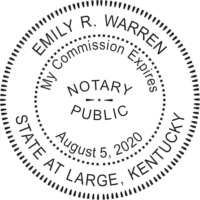 MaxMark Round Notary Pre-Inked Stamp by Maxmark
