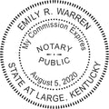 MaxMark Round Notary Pre-Inked Stamp by Maxmark