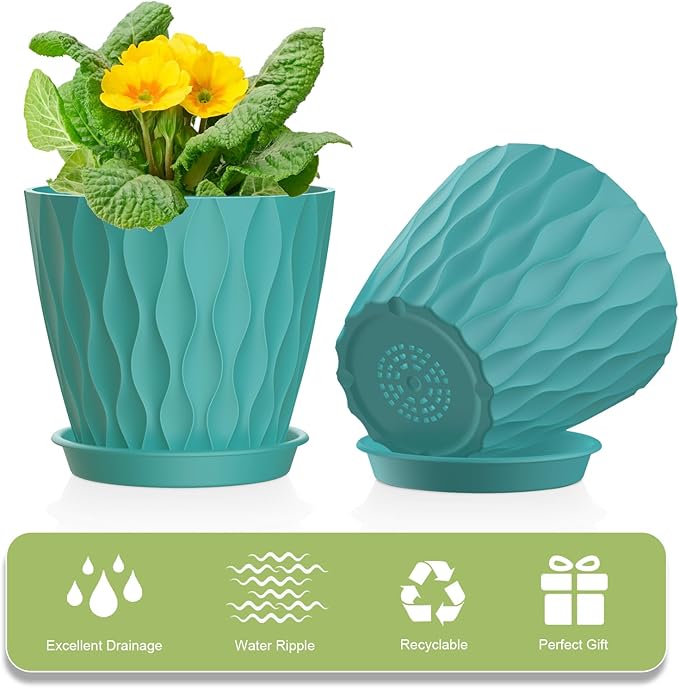 12 Pack 4 Inch Small Plant Pots - Image 3