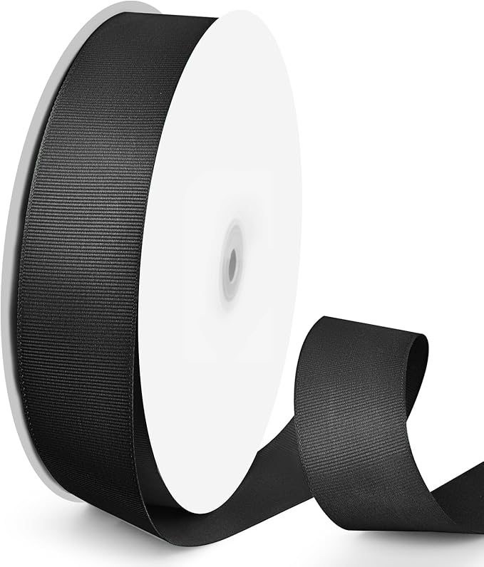 100 Yards 1.5 inch Grosgrain Ribbon, Solid Color Fabric Ribbon Perfect by VISPAD