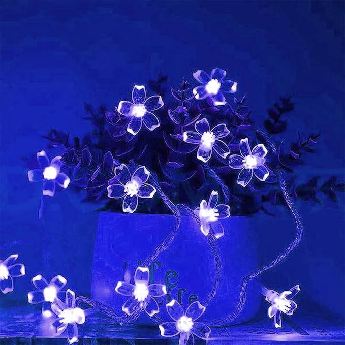 100 LED Light Up Flowers String Lights - Image 6