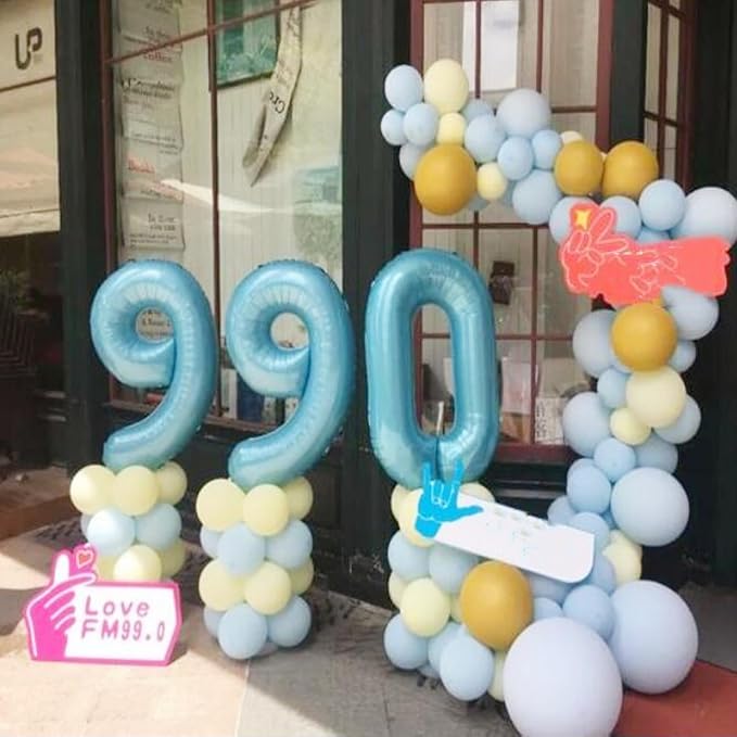 40 Inch Big Blue 9 Balloon Number Large Foil Helium Number Balloons 0-9 Jumbo - Image 3