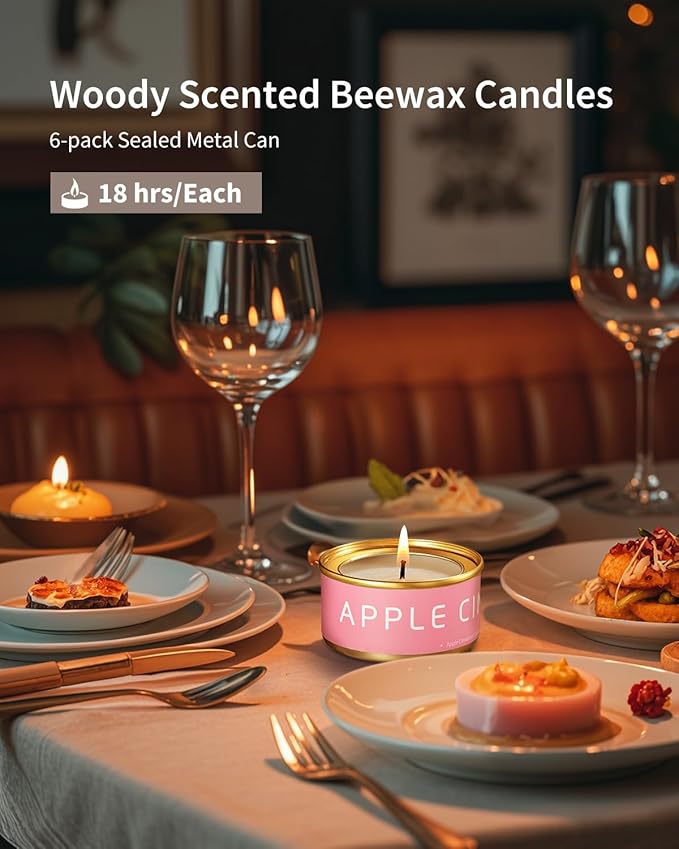 VTS Fall Candles Set, 6 Pack Aromatherapy Candles, Candle Gifts - Image 2