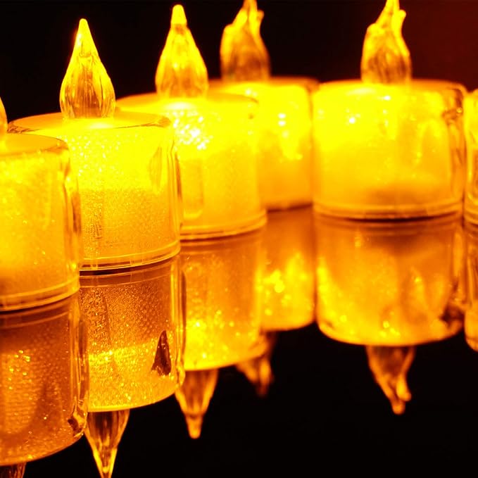 Flameless LED Tea Light Candles, Battery-Powered Unscented LED Tealight Candles - Image 6