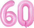 GOER Number 60 Balloons for 60th Birthday Party Decorations, 42 Inch Jumbo Foil by GOER