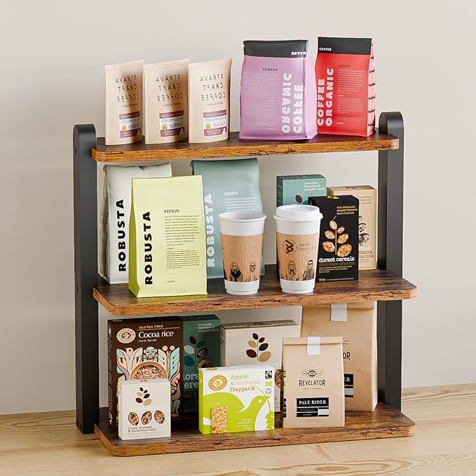 KLM Cupcake Stand, 3 Tier Stepped Wood Display Stand - Image 5