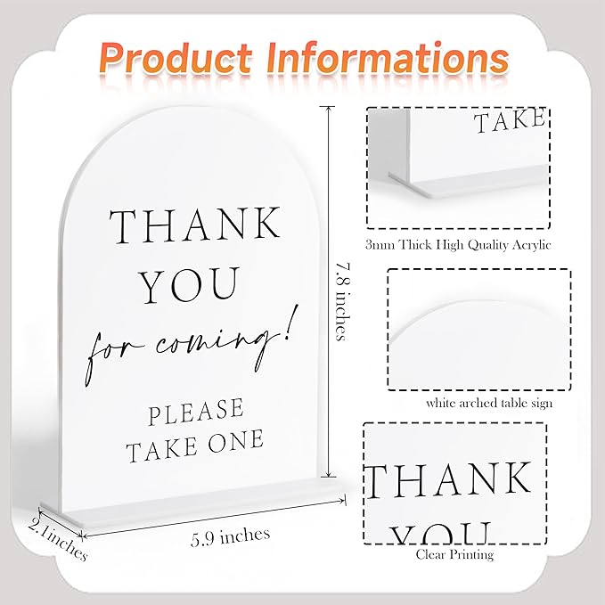 Thank You For Coming Please Take One Sign, Wedding Favors for Guests, Bridal - Image 2