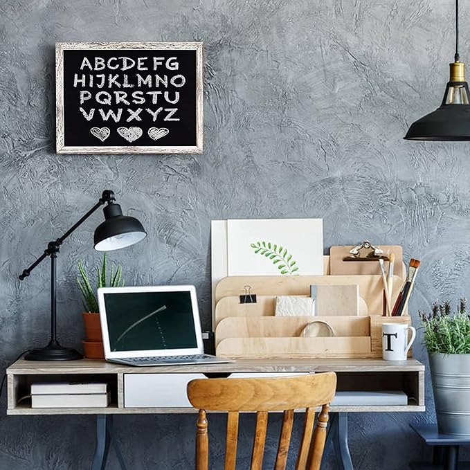 Chalkboard 12x16 inches, 3 Pack Non-Magnetic Blackboard, Rustic White Wooden - Image 3