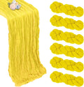 6 Pack Lemon Yellow Fall Table Runner 10ft Boho Gauze Fabric Cheesecloth by Pepmily
