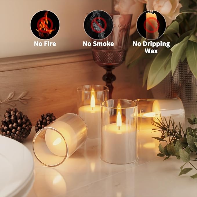 6Pack Flickering Flameless LED Candles - Image 3
