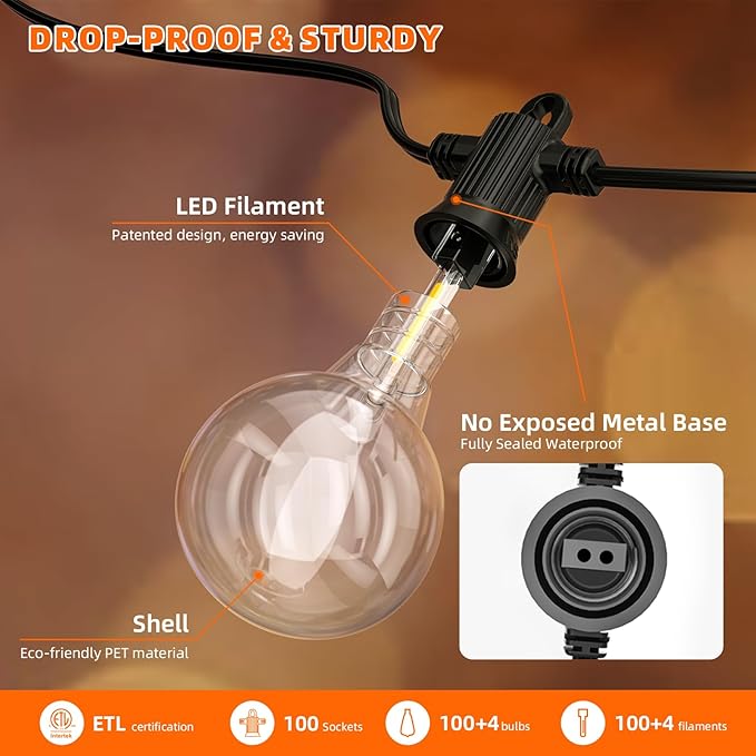 Kawaya 200FT Outdoor String Lights - Image 4
