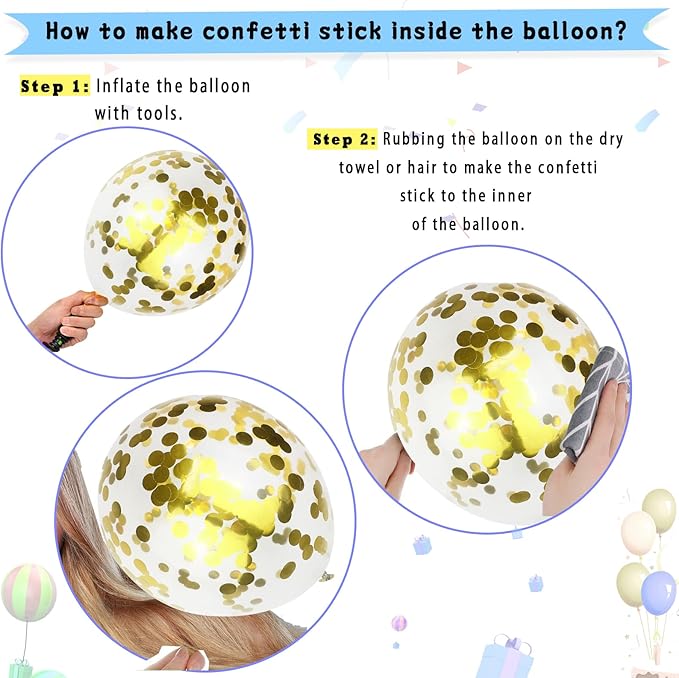 Paready Blue and Gold Latex Balloons - Image 9
