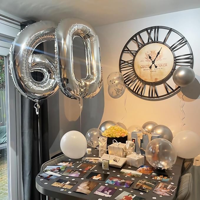 Number 15 Balloons Silver, Giant Number 1 & 5 Helium Foil Balloon - Image 7