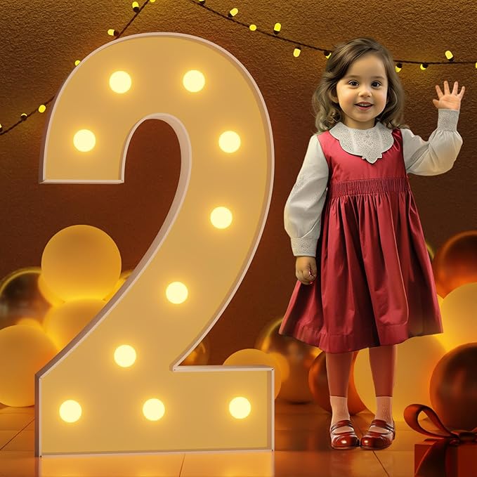 Marquee Numbers 4 Feet Tall Large Light Up Numbers 2nd 12th 21st Two Fast by Letsmakeitimpressive