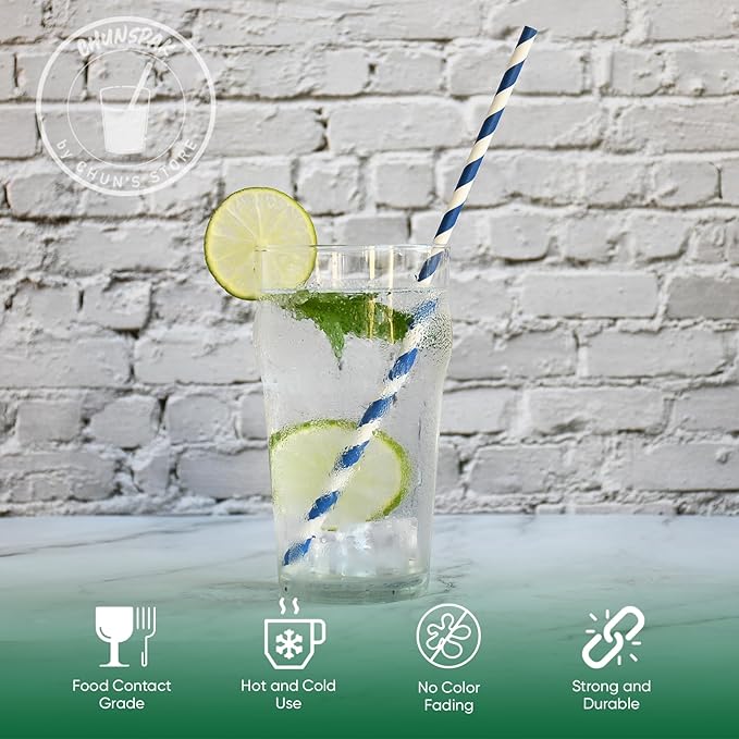 10 Inch Long Disposable Drinking Straws Paper - Image 2