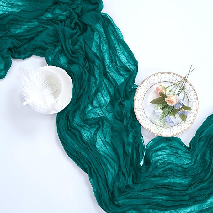 6 Pack Turquoise Cheesecloth Table Runner 10ft Boho Gauze Fabric Cheese Cloth - Image 6