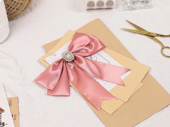 Rose Gold Satin Ribbon 1-1/2 inch X Continuous 100 Yards, Single Face Polyester - Image 7