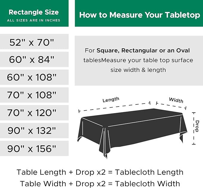 Biscaynebay Textured Fabric Christmas Rectangle Table Cloth 90x132 Inch - Image 5