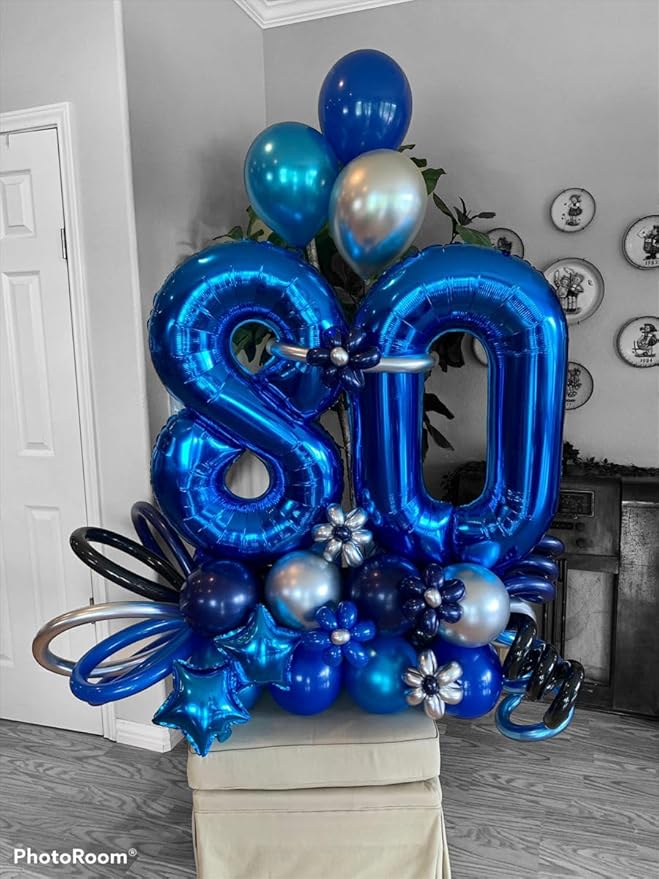 40 Inch Big Dark Blue 8 Balloon Number Foil Helium Number Balloons 0-9 Jumbo - Image 7
