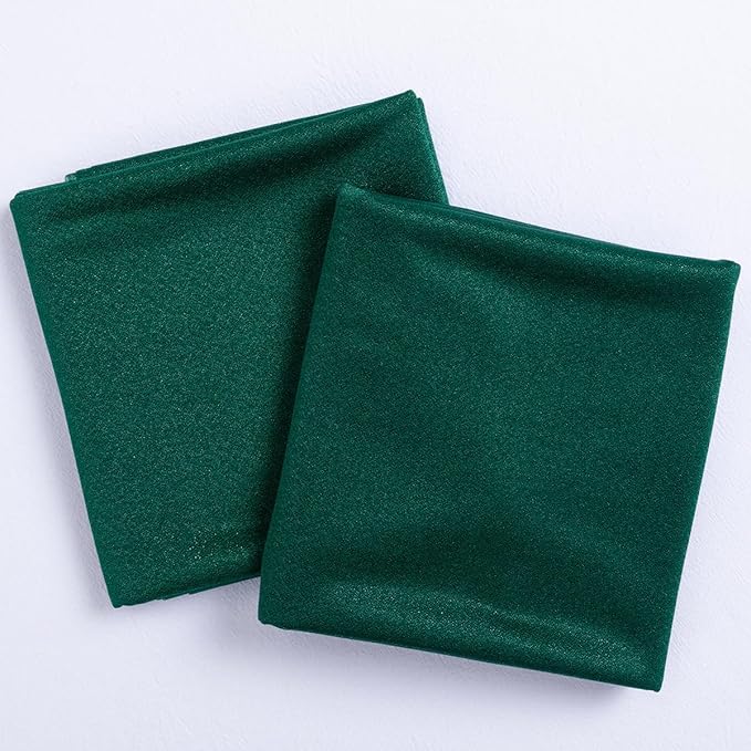 Socomi Wedding Arch Draping Fabric 29" x 20Ft 2 Panels Emerald Green Sheer - Image 2