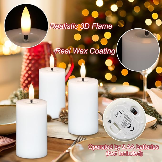 Votive Candles Battery Operated, Pillar Candle - Image 2