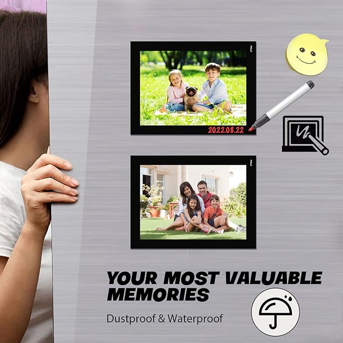Magnetic Picture Frames with Black Border, Magnet Photo Pockets/Holder - Image 6