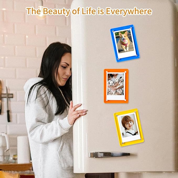 Acrylic Magnetic Refrigerator Picture Frames, 3x5 Inch Fridge Magnetic Mini - Image 4
