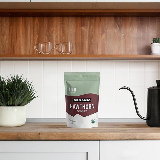 J Mac Botanicals, Organic Dried Hawthorn Berries Whole Hawthorn berry from - Image 7