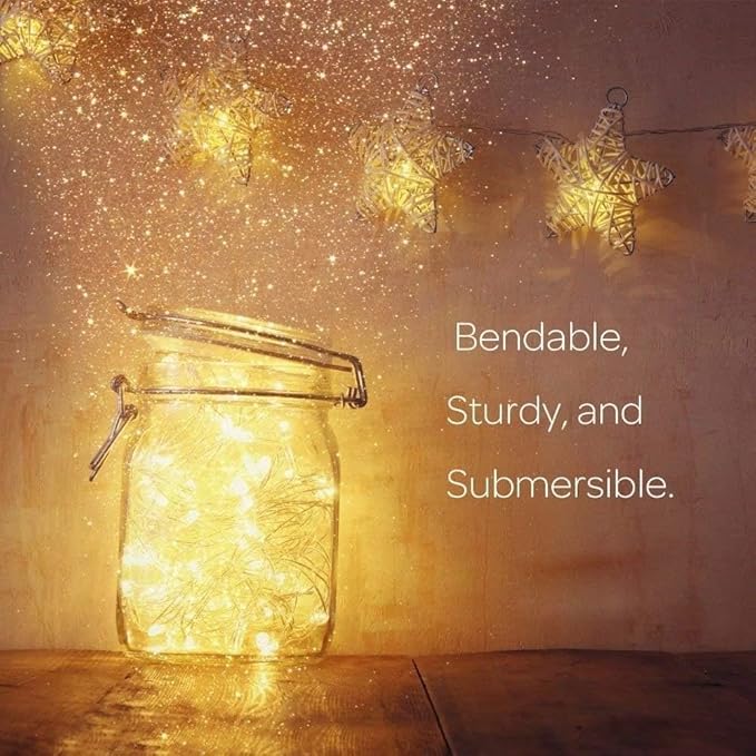ANJAYLIA Fairy Lights, 2 Pack String Lights Battery Operated 33ft 100 LED - Image 3