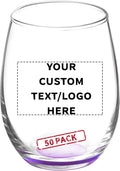 Custom Stemless Wine Glasses by ARC 5.5 oz. Set of 50, Personalized Bulk Pack by DISCOUNTPROMOS