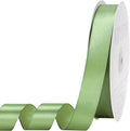 Sage Green Satin Ribbon 1 inch X Continuous 100 Yards, Single Face Polyester by Kryvusribbon