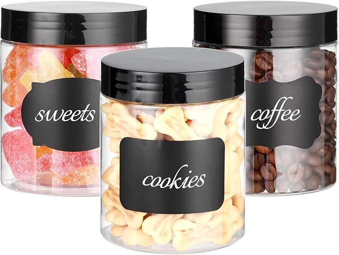 8 OZ Plastic Jars with Lids, 24 Pack Clear Plastic Slime Containers - Image 3