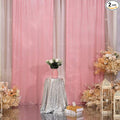 Poise3EHome 2Pcs 3Ft x 8Ft Pink Sequin Backdrop Curtain, Glitter Photography by Poise3EHome