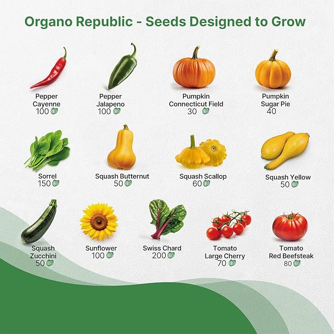 Organo Republic 25 Summer Vegetable Garden Seed Variety Pack - Image 4