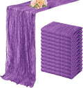 12 Pack Purple Cheesecloth Table Runner 10FT Boho Fabric Rustic Cheese Cloth by FoliafeelHome