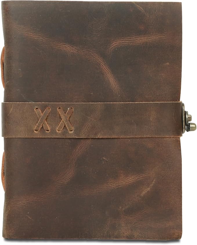 Vintage Leather Journal Handmade Buffalo Non-Refillable Deckle Edge Paper – - Image 2