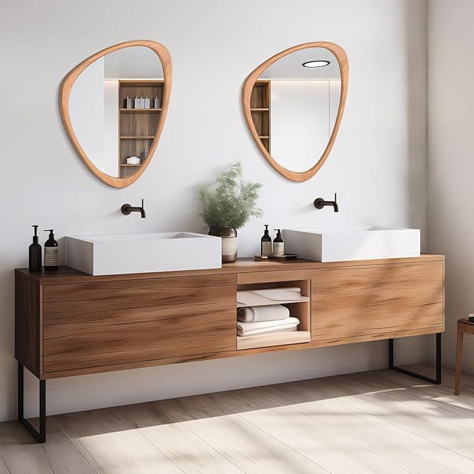 WallBeyond Asymmetrical Mirror, Irregular Wall Mirror - Image 2