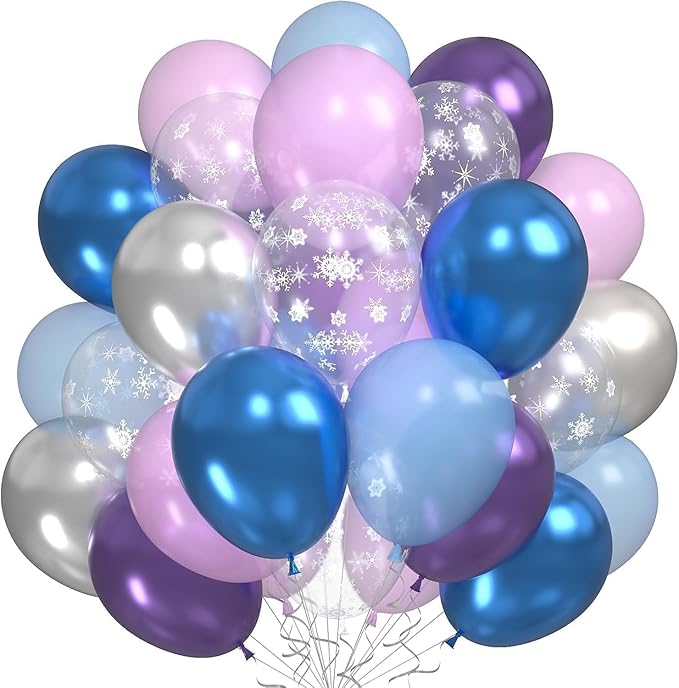Blue Purple Silver Balloons by Dagelar