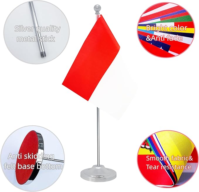 Indonesia Desk Flag, Indonesian Table Office Flag - Image 3