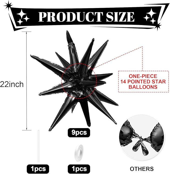Black Star Balloons - Image 2