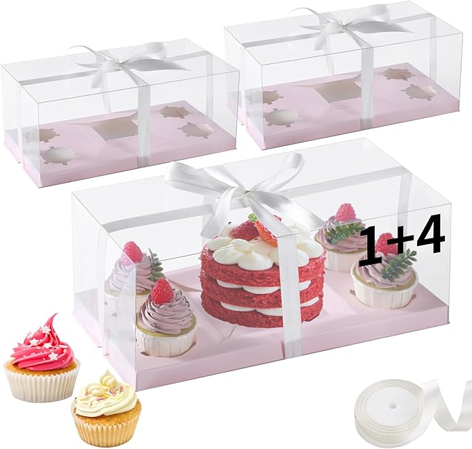 JCD 3Pcs Pink 1+4 Bento Box by JCD