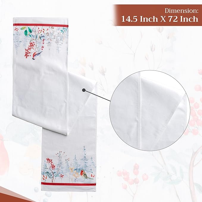 Maison d' Hermine Table Runner 100% Cotton Double Layer Table Runners 72 inches - Image 4