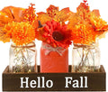 DIYDEC 3PCS Fall Mason Jars 3 * 5Inch Lighting Painted Thanksgiving Tiered Tray by DIYDEC